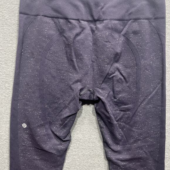 Lululemon Free To Flow 7/8 Seamless Knit Leggings Midnight Navy Women Size 8/10 - Picture 10 of 11